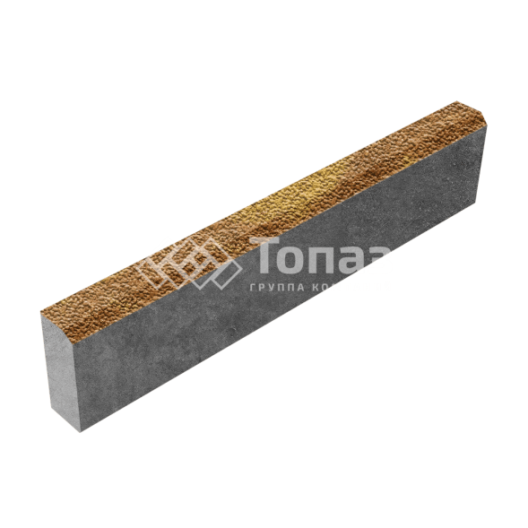 Камень бортовой БР 100.20.8, шафран с мраморной крошкой 