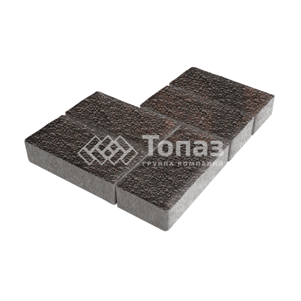 Тротуарная плитка 200х100х40, кармен с гранитной крошкой