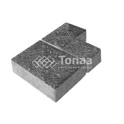 Тротуарная плитка Бергамо, аляска черная с гранитной крошкой, 6 см