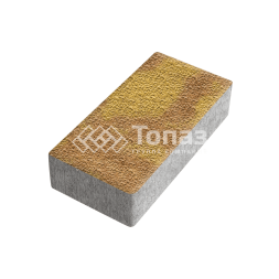 Тротуарная плитка 200х100х60, шафран с гранитной крошкой  