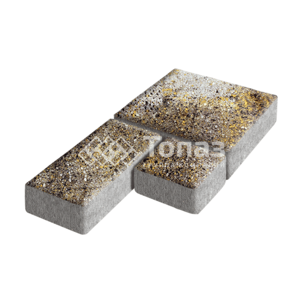 Тротуарная плитка Рубико, агат желтый, 4 см