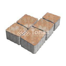 Тротуарная плитка Антик, сансет, 4 см 