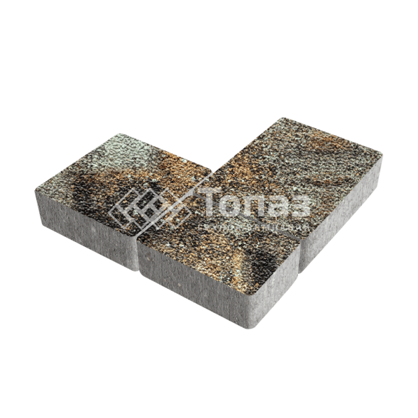 Тротуарная плитка Новый город, агат кофейный с мраморной крошкой, 4 см   