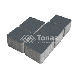 Тротуарная плитка Антик, черная, 4 см