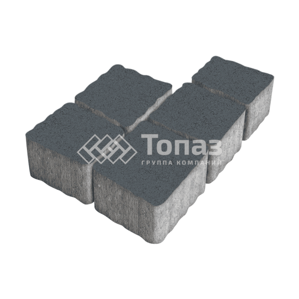 Тротуарная плитка Антик, черная, 4 см