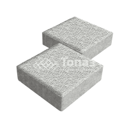 Тротуарная плитка Квадрат 200х200х40, белая с гранитной крошкой