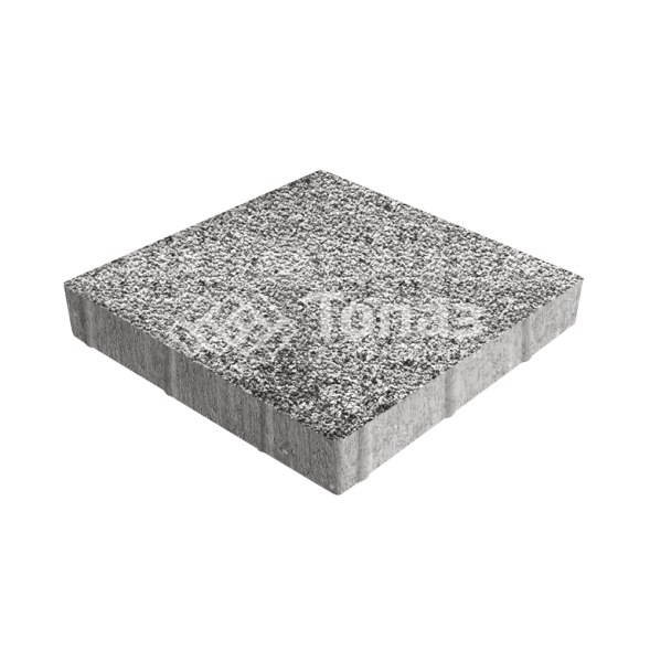 Тротуарная плитка Квадрат 500х500х70, аляска белая с мраморной крошкой