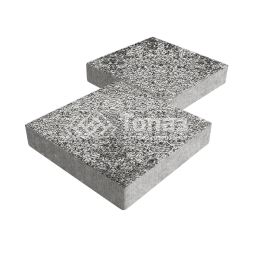 Тротуарная плитка Квадрат 500х500х70, аляска белая с мраморной крошкой