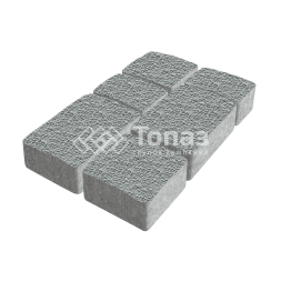 Тротуарная плитка Старый город, серая с мраморной крошкой, 4 см