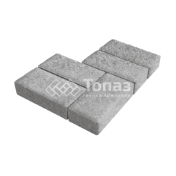 Тротуарная плитка 200х100х80, серо-белая