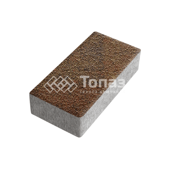 Тротуарная плитка 200х100х80, джафар оранжевый с мраморной крошкой