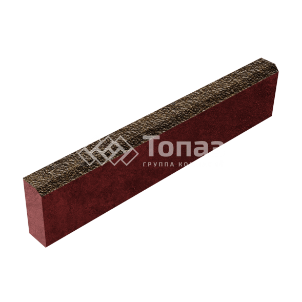 Камень бортовой БР 100.20.8, арабская ночь с мраморной крошкой, красное основание