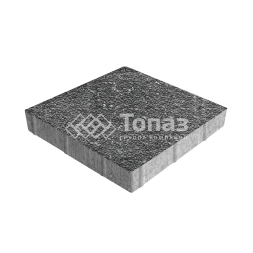 Тротуарная плитка Квадрат 500х500х70, аляска черная с мраморной крошкой