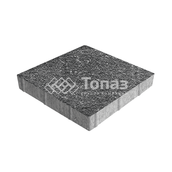 Тротуарная плитка Квадрат 500х500х70, аляска черная с мраморной крошкой