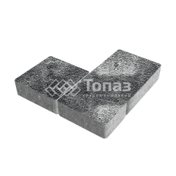 Тротуарная плитка Новый город, черно-белая с мраморной крошкой, 4 см 