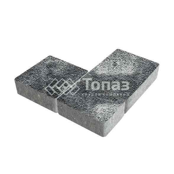 Тротуарная плитка Новый город, черно-белая с мраморной крошкой, 4 см 