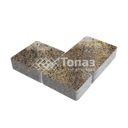 Тротуарная плитка Новый город, агат желтый на камне, 4 см