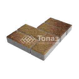 Тротуарная плитка 200х100х80, каир с мраморной крошкой