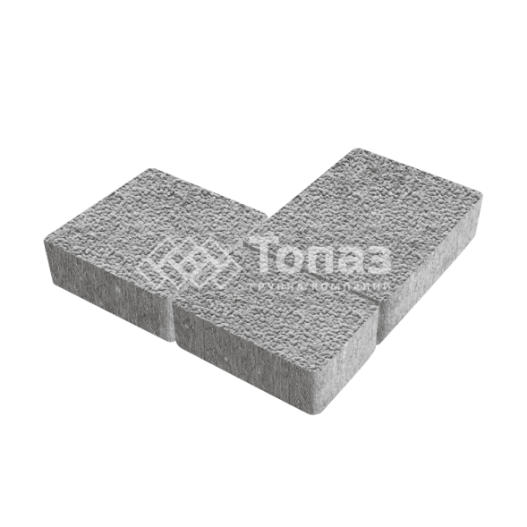 Тротуарная плитка Новый город, серо-белая с гранитной крошкой, 8 см