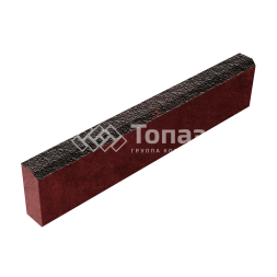 Камень бортовой БР 100.20.8, кармен с мраморной крошкой, красное основание