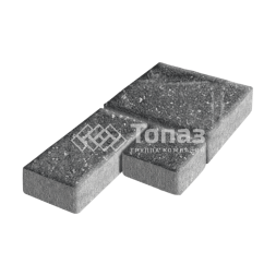 Тротуарная плитка Рубико, аляска черная, 4 см