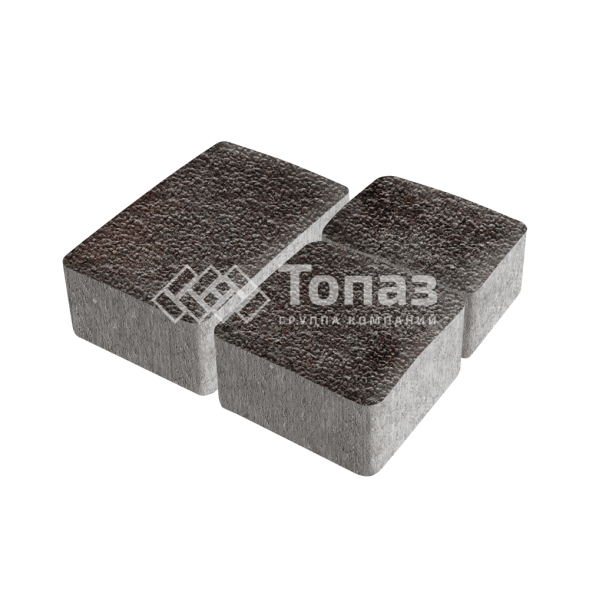 Тротуарная плитка Старый город, мокко с гранитной крошкой, 6 см