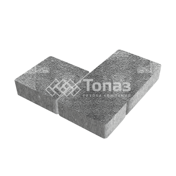 Тротуарная плитка Новый город, антрацит на камне, 6 см