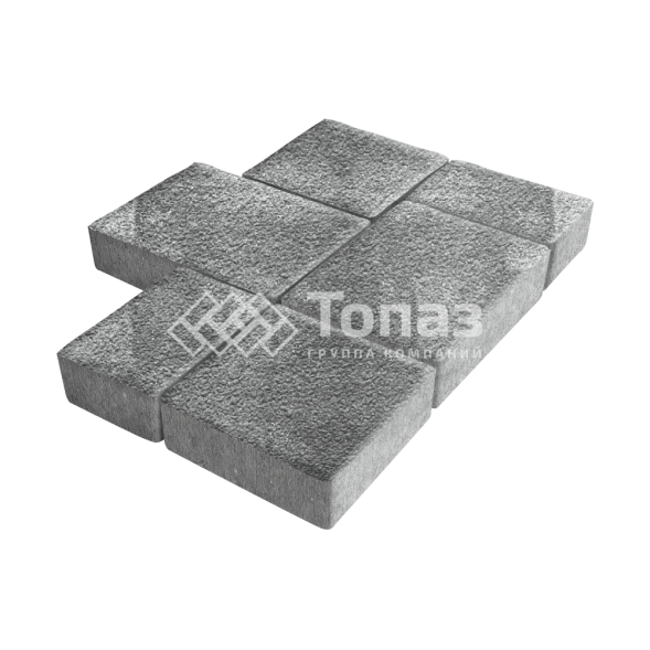 Тротуарная плитка Новый город, антрацит на камне, 6 см