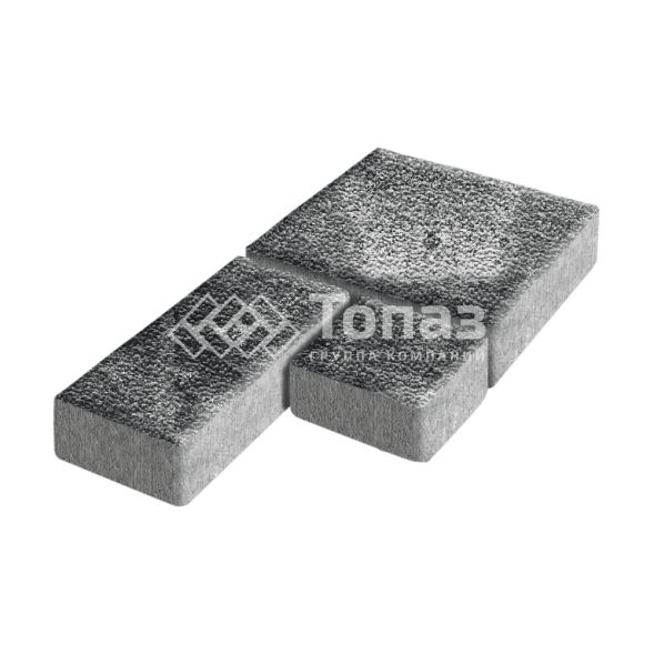 Тротуарная плитка Рубико, черно-белая с мраморной крошкой, 4 см 