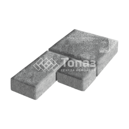 Тротуарная плитка Рубико, антрацит, 4 см