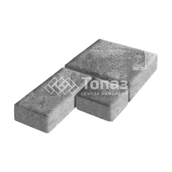 Тротуарная плитка Рубико, антрацит, 4 см