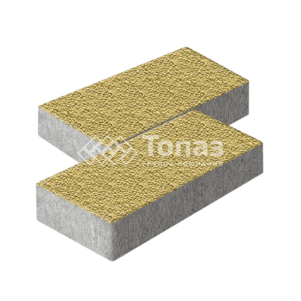 Тротуарная плитка 600х300х60, желтая с мраморной крошкой