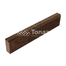 Камень бортовой БР 100.20.8, джафар оранжевый с мраморной крошкой, коричневое основание