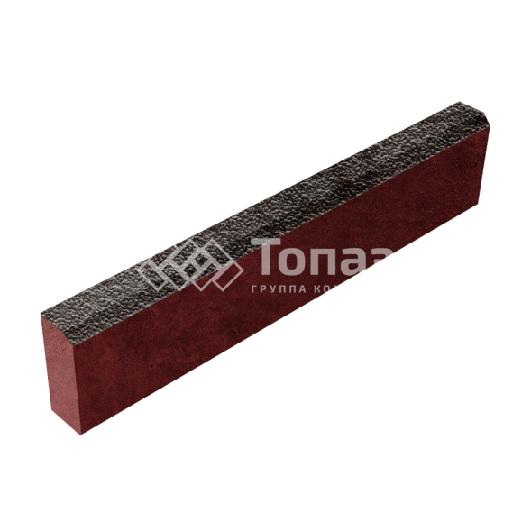 Камень бортовой БР 100.20.8, мокко с мраморной крошкой, красное основание