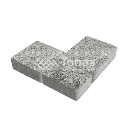 Тротуарная плитка Новый город, аляска белая на камне, 4 см