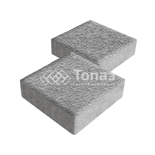 Тротуарная плитка Квадрат 200х200х40, серо-белая с мраморной крошкой