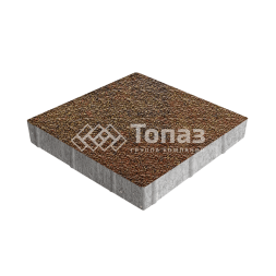 Тротуарная плитка Квадрат 500х500х70, джафар оранжевый с мраморной крошкой