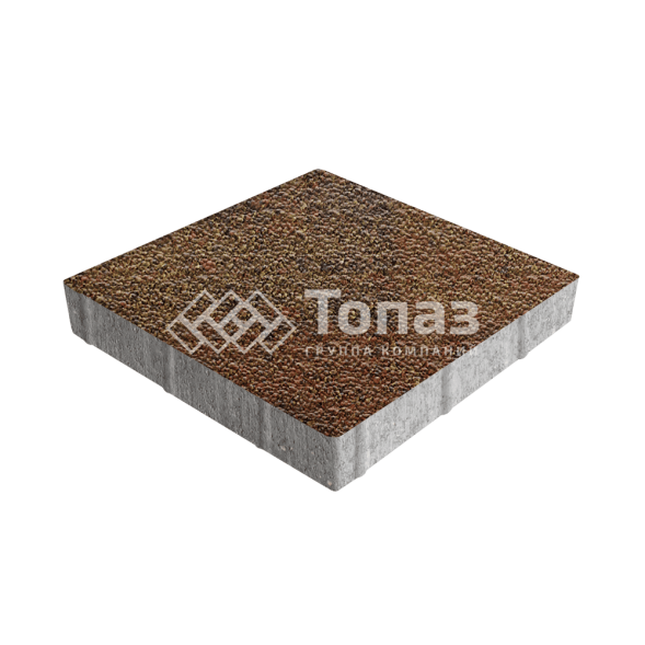 Тротуарная плитка Квадрат 500х500х70, джафар оранжевый с мраморной крошкой