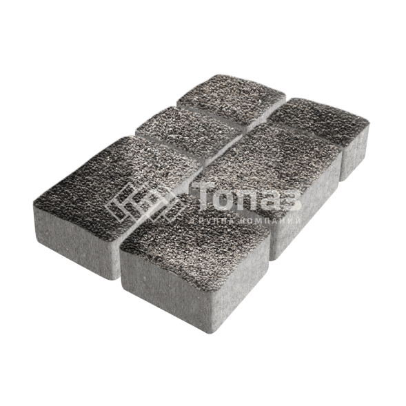 Тротуарная плитка Старый город, агат коричневый с мраморной крошкой, 4 см