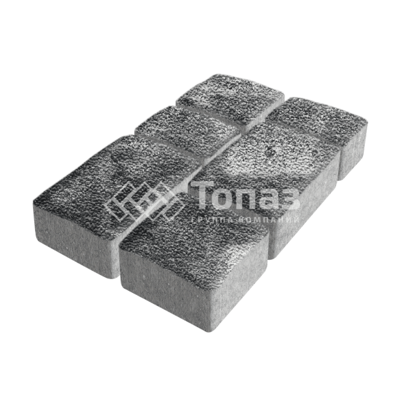 Тротуарная плитка Старый город, черно-белая с мраморной крошкой, 4 см 