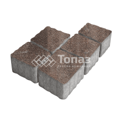 Тротуарная плитка Антик, яшма на камне, 4 см