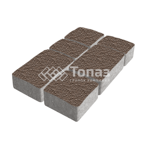 Тротуарная плитка Старый город, коричневая, 6 см