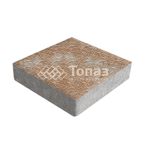 Тротуарная плитка Квадрат 200х200х60, сансет с мраморной крошкой 