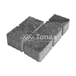 Тротуарная плитка Антик, аляска черная, 4 см