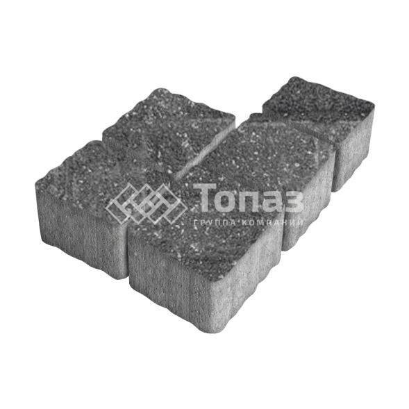 Тротуарная плитка Антик, аляска черная, 4 см