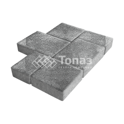 Тротуарная плитка Новый город, антрацит на камне, 4 см