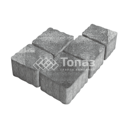 Тротуарная плитка Антик, антрацит, 4 см