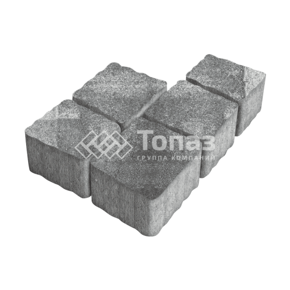 Тротуарная плитка Антик, антрацит, 4 см