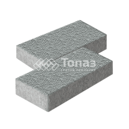 Тротуарная плитка 600х300х60, серая с мраморной крошкой