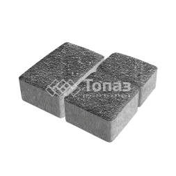 Тротуарная плитка Старый город, аляска черная с мраморной крошкой, 4 см